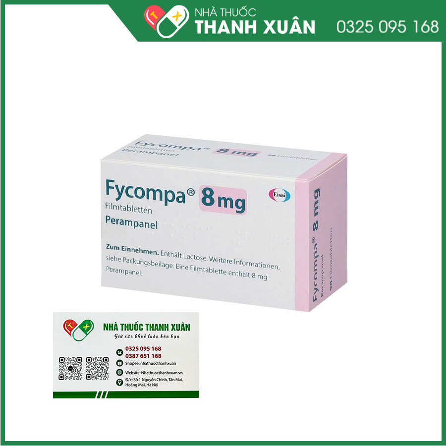 Fycompa 8mg điều trị bổ trợ cơn động kinh